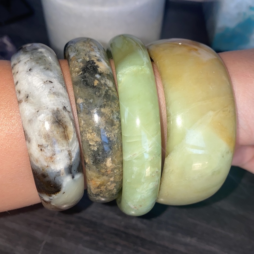 Genuine Jadeite Bangle Bracelets - image 8